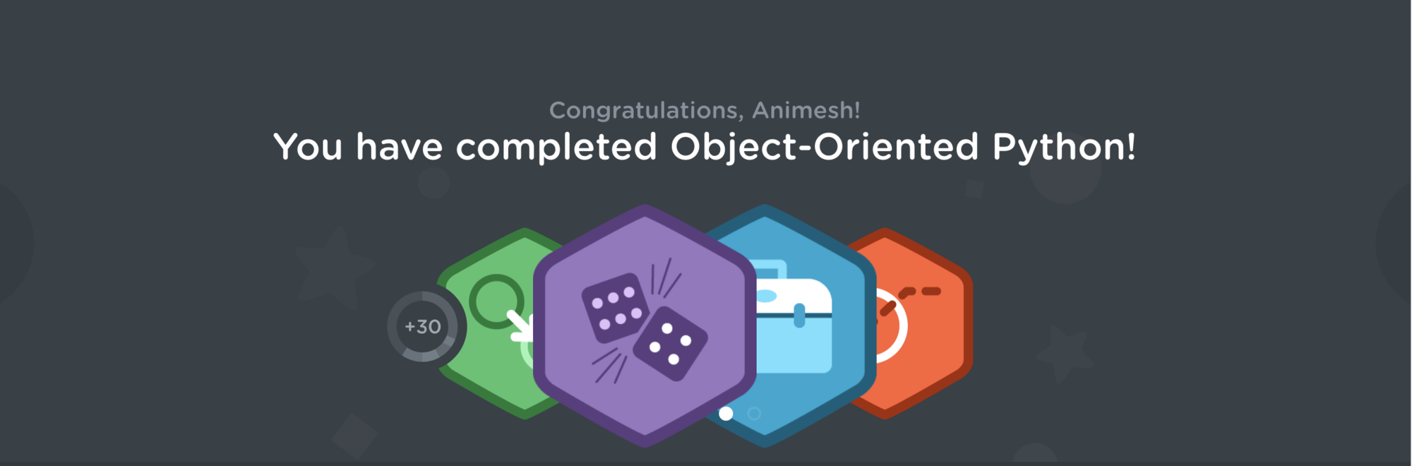 Object Oriented Python Badge.