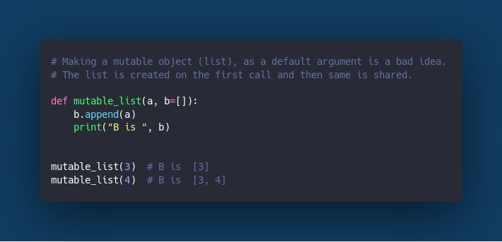 List as a function argument.