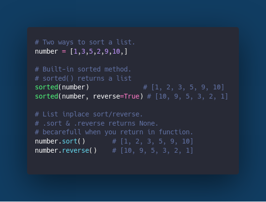 sorted() and built-in sort 