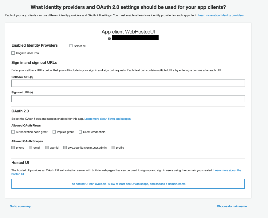 AWS Made Easy AWS Cognito User Pool App Client Settings