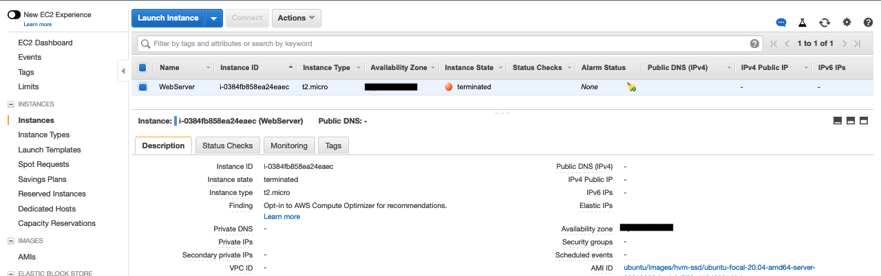 AWS Made Easy | AWS EC2 | EC2 Terminated 