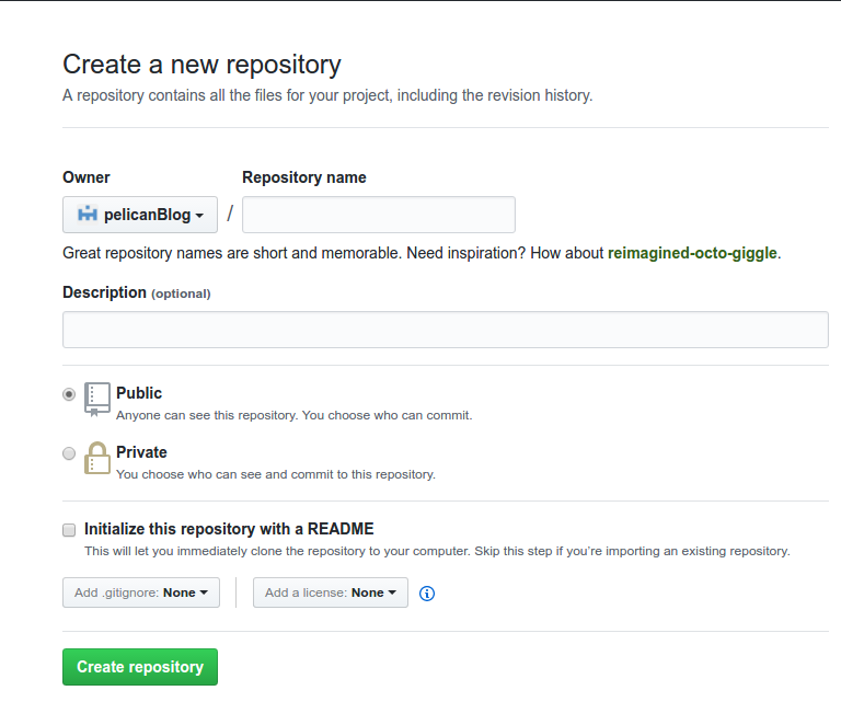 Create repo